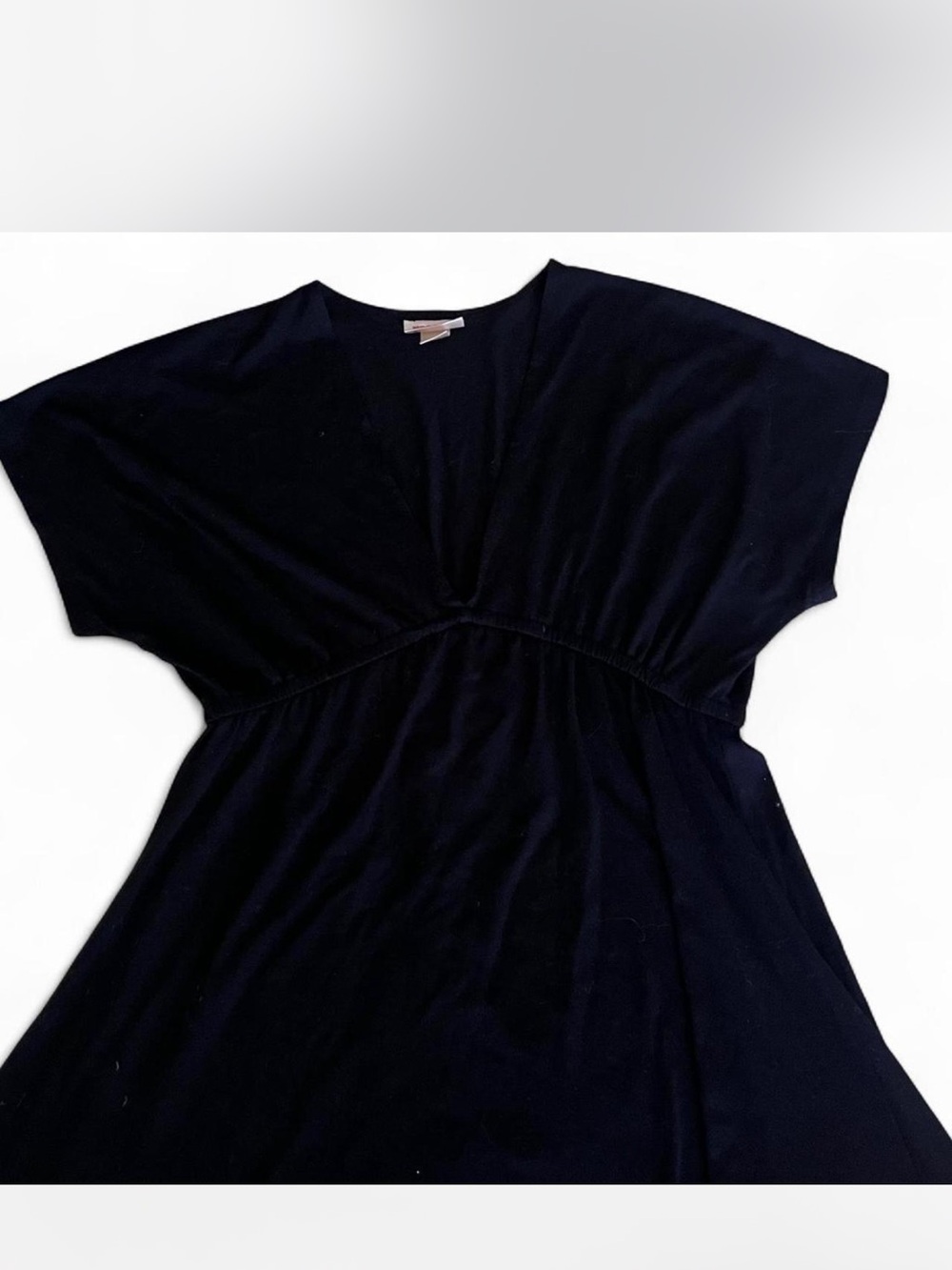 Vintage Mossimo Black Babydoll V-Neck Flowy mini Dress XS - Picture 3 of 8